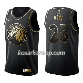 Dres Minnesota Timberwolves Derrick Rose 25 Nike Crna Golden Edition Swingman